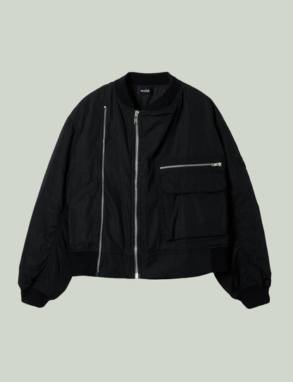 double zip ma-1 jacket / black