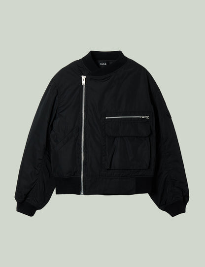 double zip ma-1 jacket / black