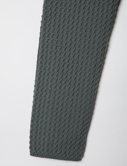 knit polo one piece / gray