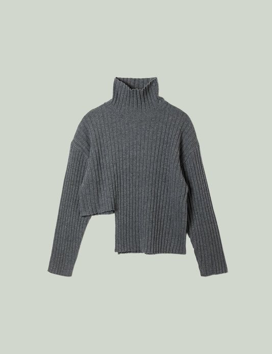 cut cut knit sweater / gray