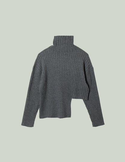 cut cut knit sweater / gray