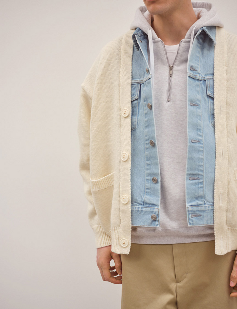 DENIM MIX CARDIGAN