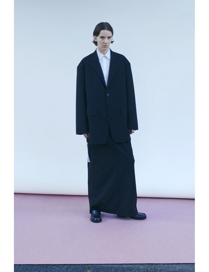 Back Open Skirt / brown