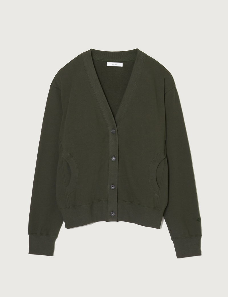 SIGNATURE "G" FLEECE CARDIGAN