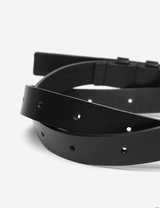 Leather Belt SKI 20 / black × gold