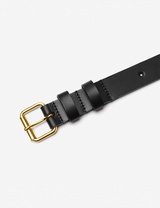 Leather Belt SKI 20 / black × gold