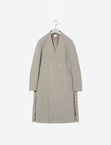 Collar Less Hidden Pocket Coat / beige
