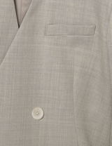 Collar Less Hidden Pocket Coat / beige