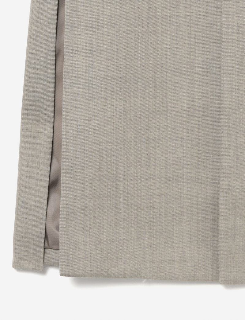 Collar Less Hidden Pocket Coat / beige