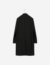 Collar Less Hidden Pocket Coat / black