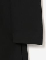 Collar Less Hidden Pocket Coat / black