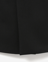Collar Less Hidden Pocket Coat / black
