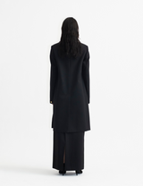 Collar Less Hidden Pocket Coat / beige