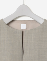 Collar Less Vest / beige