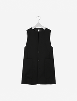 Collar Less Vest / black