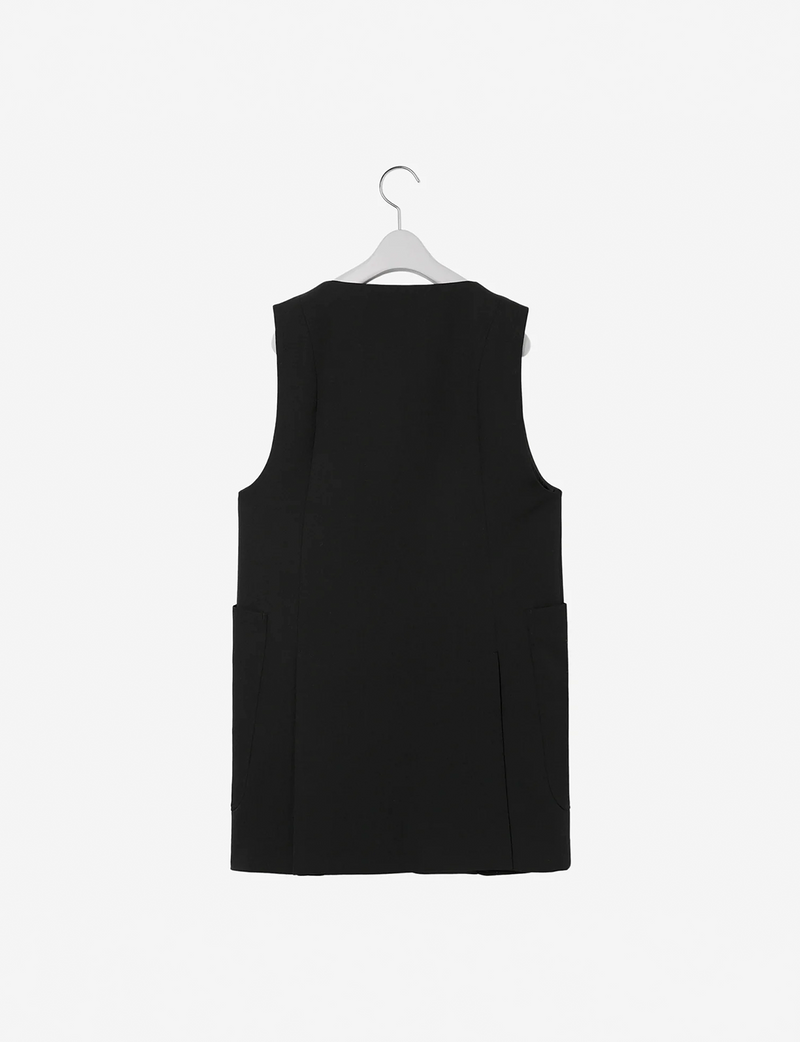 Collar Less Vest / black