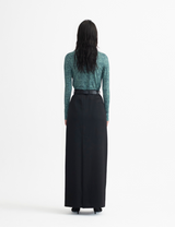 Back Open Skirt / black