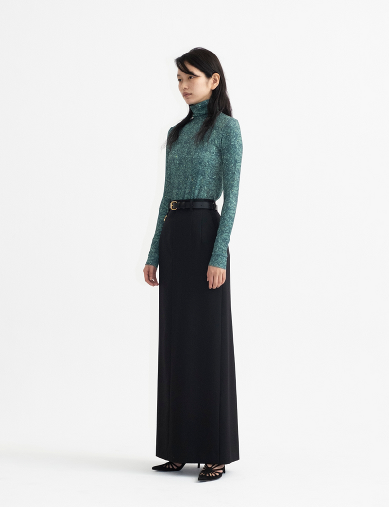 Back Open Skirt / black