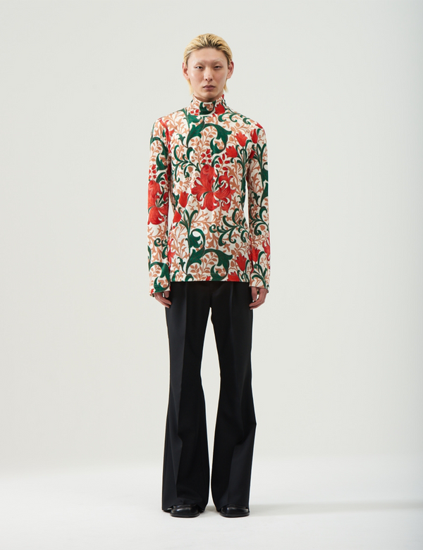 Whole Pattern TurtleNeck – Ecru