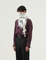 Hand Embroidery Scarf – White