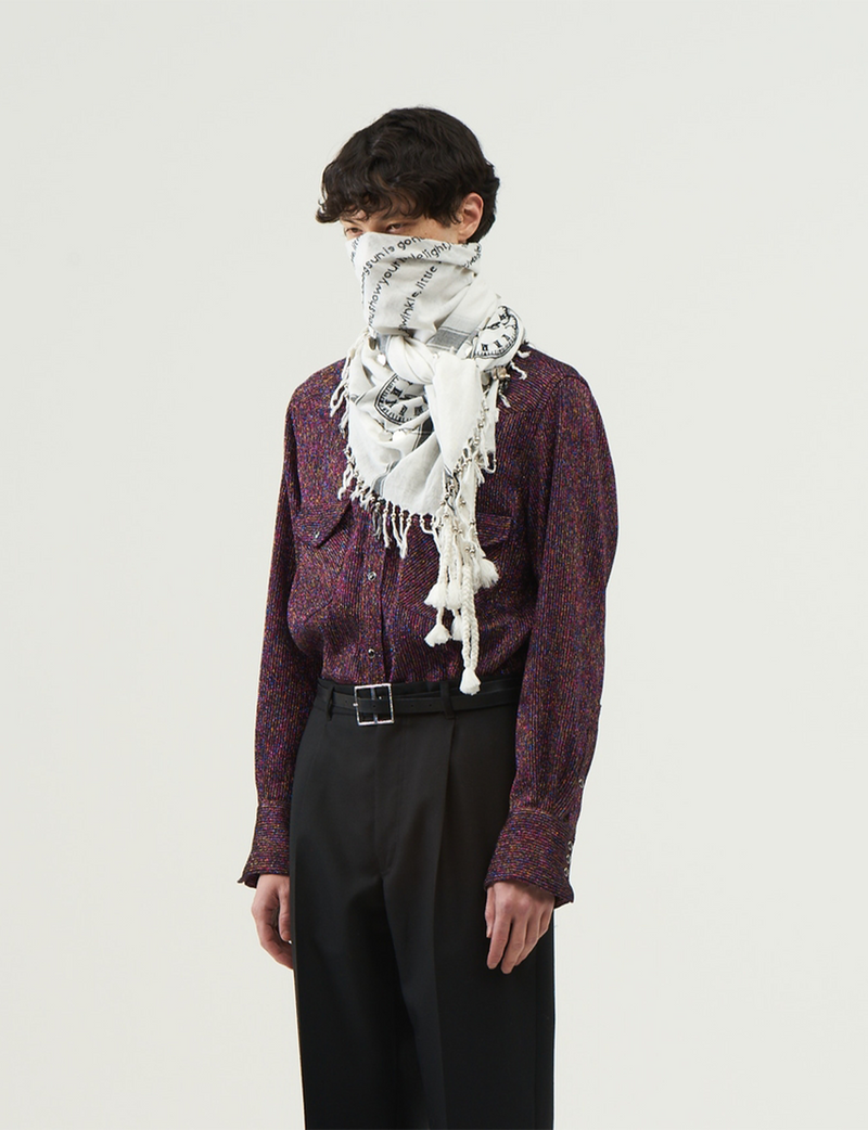 Hand Embroidery Scarf – White