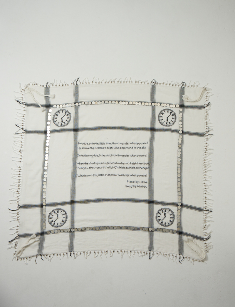 Hand Embroidery Scarf – White