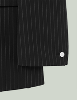 Oversized Jacket / black × stripe