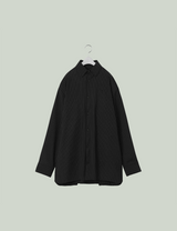 Oversized Shirt / black × stripe