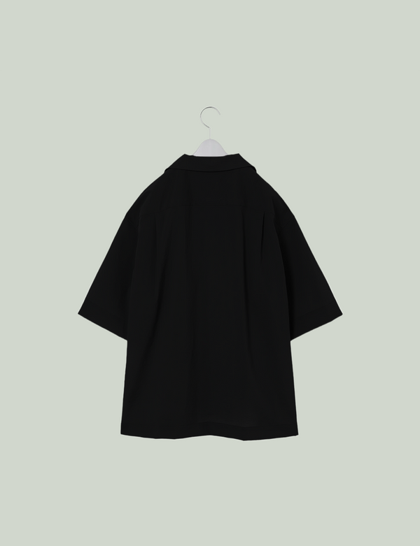 Open Collar Shirt(MID) / black