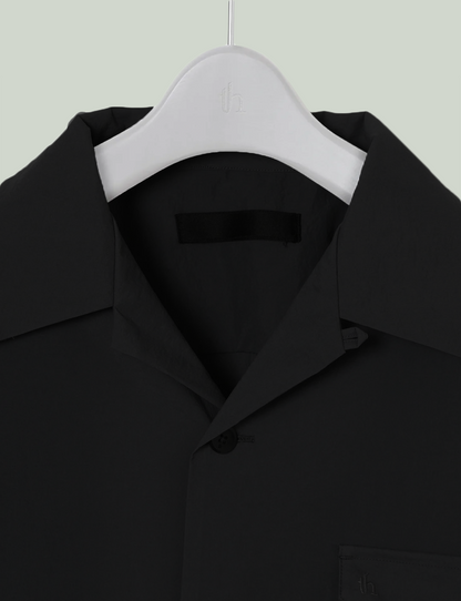 Open Collar Shirt(MID) / black