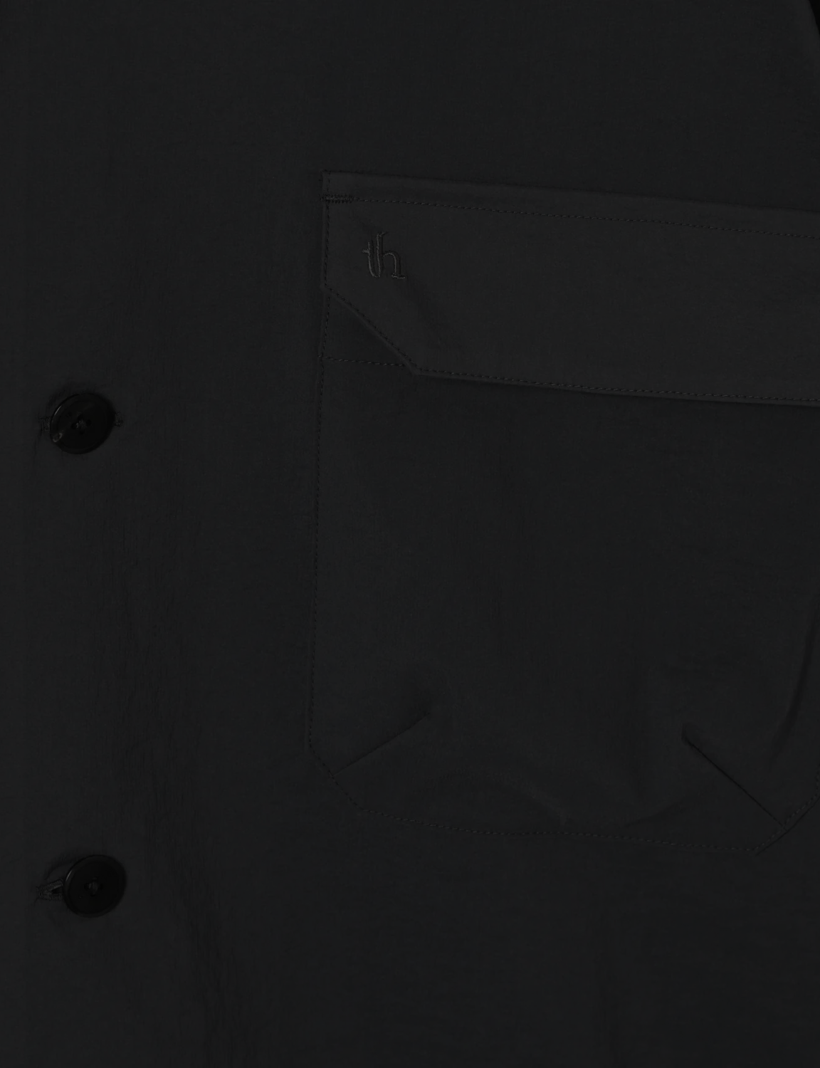 Open Collar Shirt(MID) / black