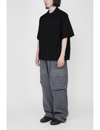 Open Collar Shirt(MID) / black