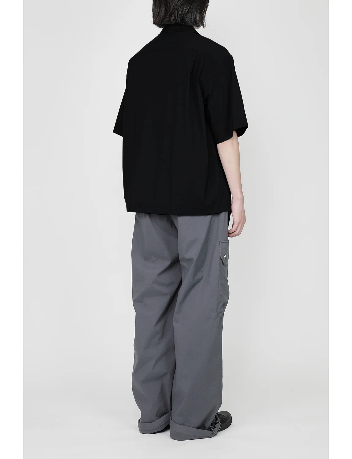 Open Collar Shirt(MID) / black
