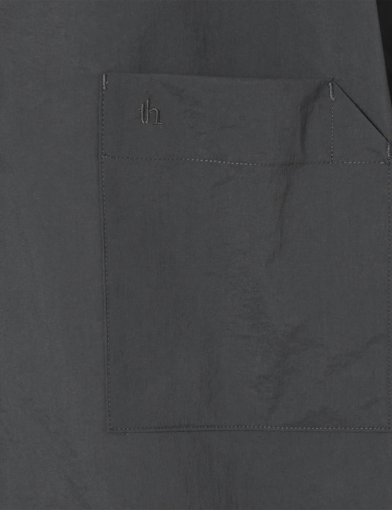 Oriental Half Sleeve Shirt / gray