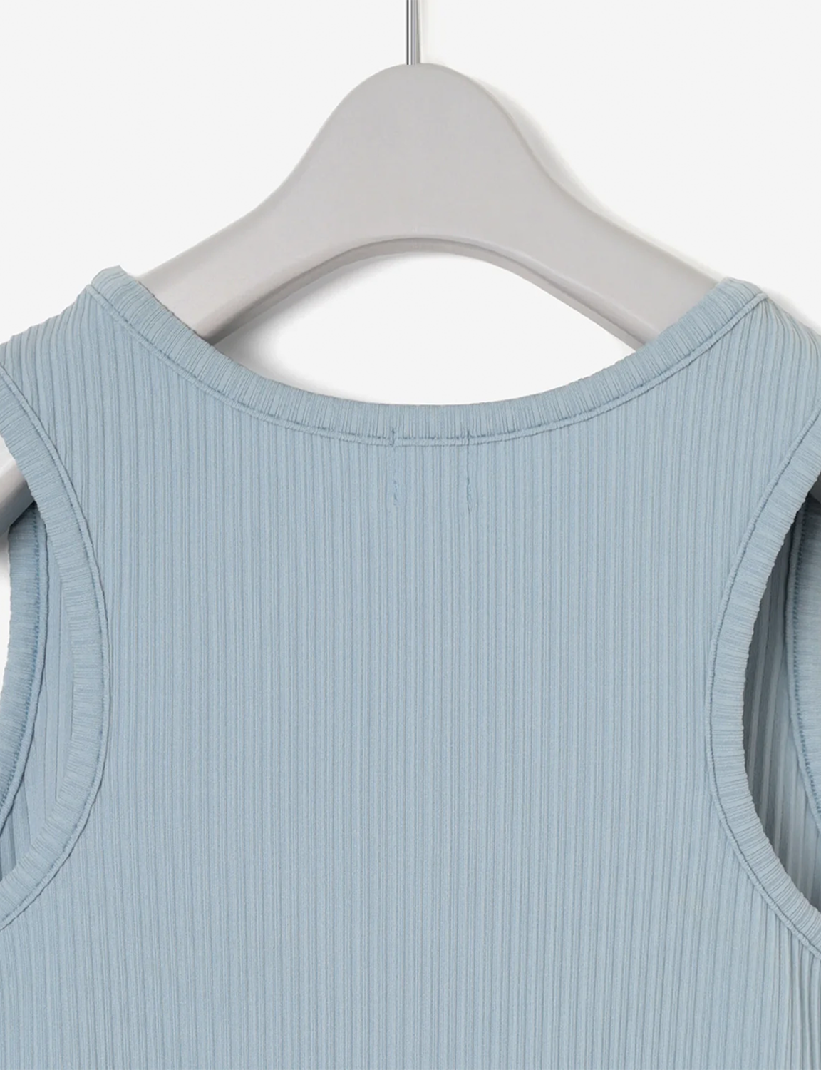 Pleats Knitted No Sleeve Dress / blue