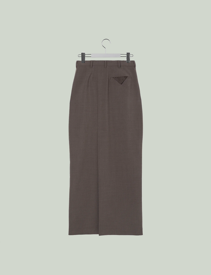 Back Open Skirt / brown
