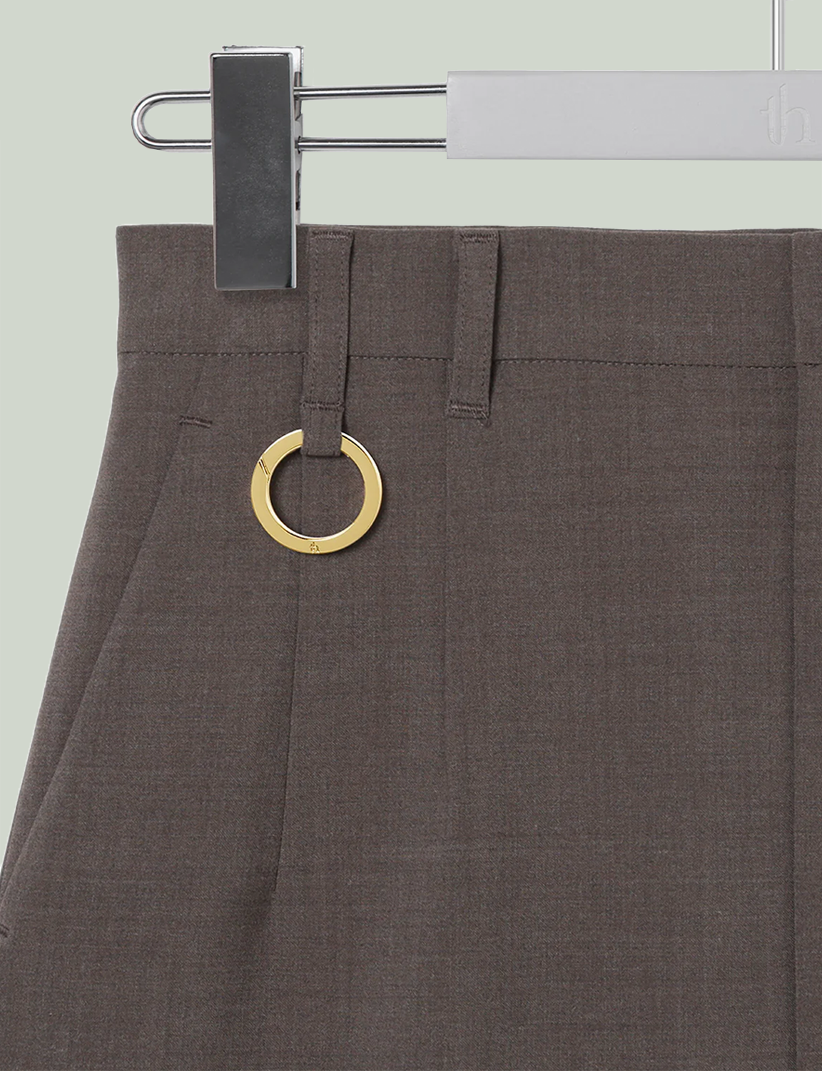 Back Open Skirt / brown