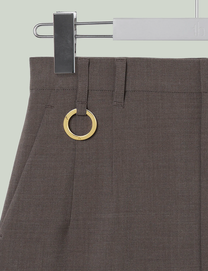 Back Open Skirt / brown