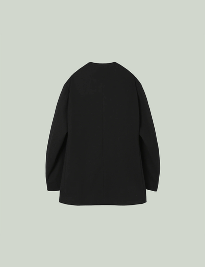 Collarless Jacket / black