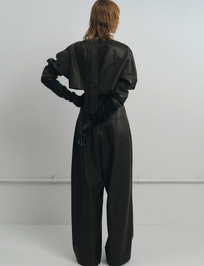 Curve Sleeve Blouson / black