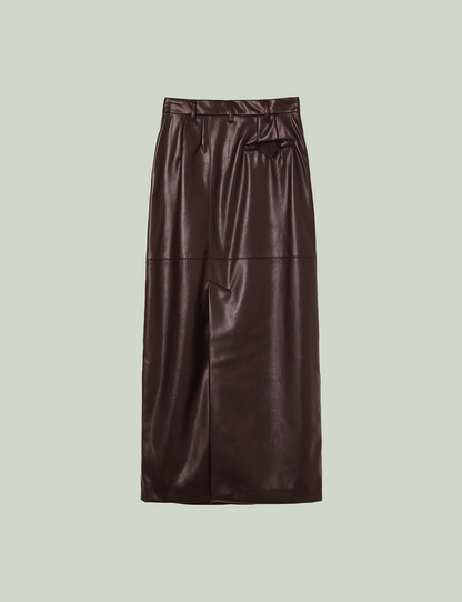 Back Open Skirt / brown