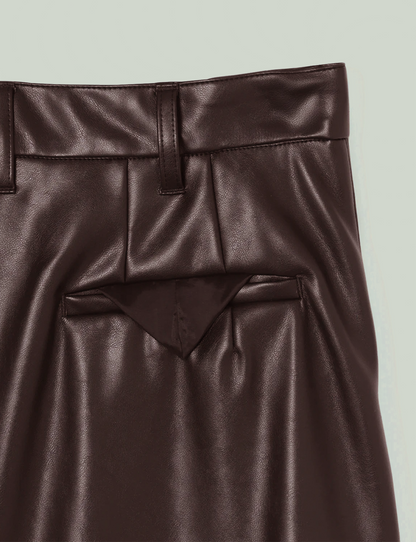 Back Open Skirt / brown