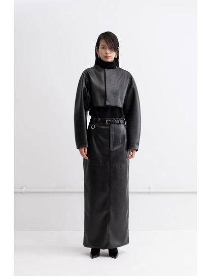 Back Open Skirt / black