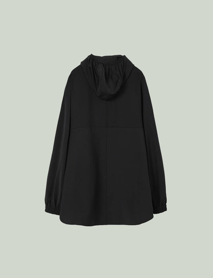 Hooded Shirt Blouson / black