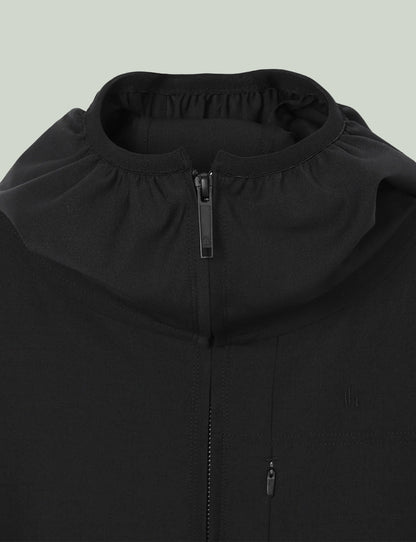 Hooded Shirt Blouson / black