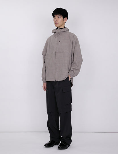 Hooded Shirt Blouson / beige