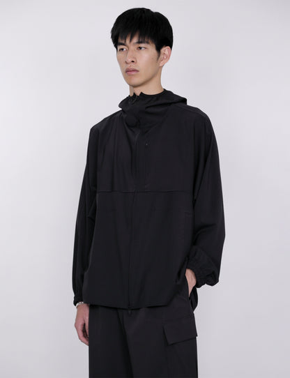 Hooded Shirt Blouson / black