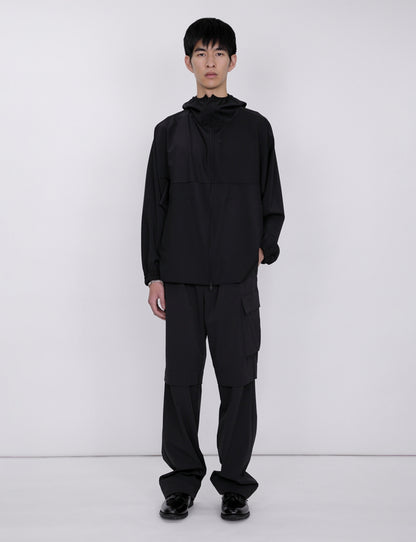 Hooded Shirt Blouson / black