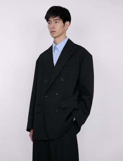 Oversized Double Breasted Jacket / black