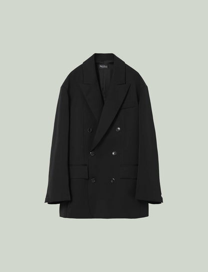 Oversized Double Breasted Jacket / black